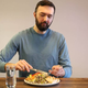 Illustration for article titled Health Scare Prompts Man To Start Overeating Healthier